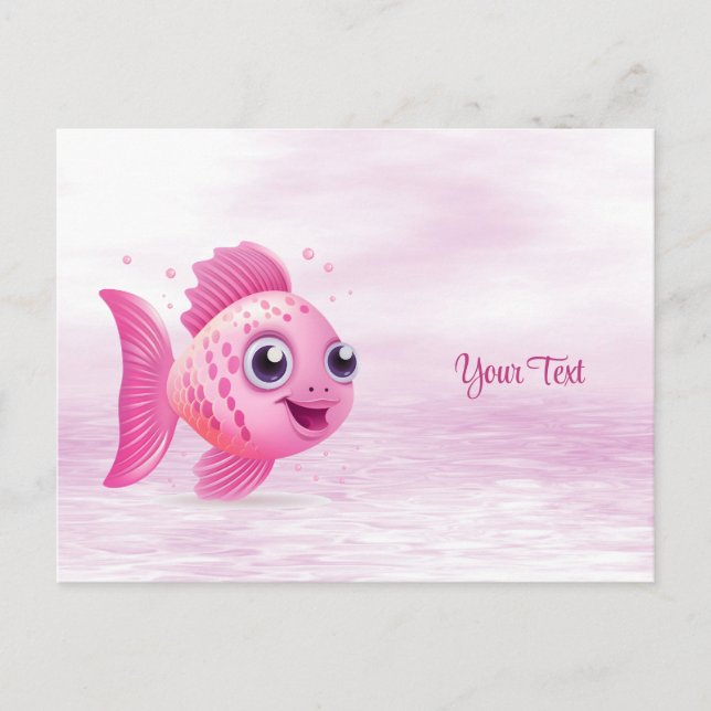Carte postale Poisson rose (Devant)