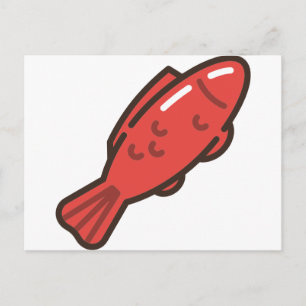 Carte Postale poisson rouge