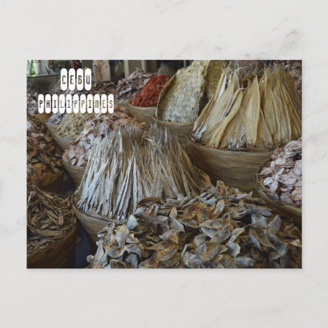 Carte Postale Poisson séché à Cebu (Devant)