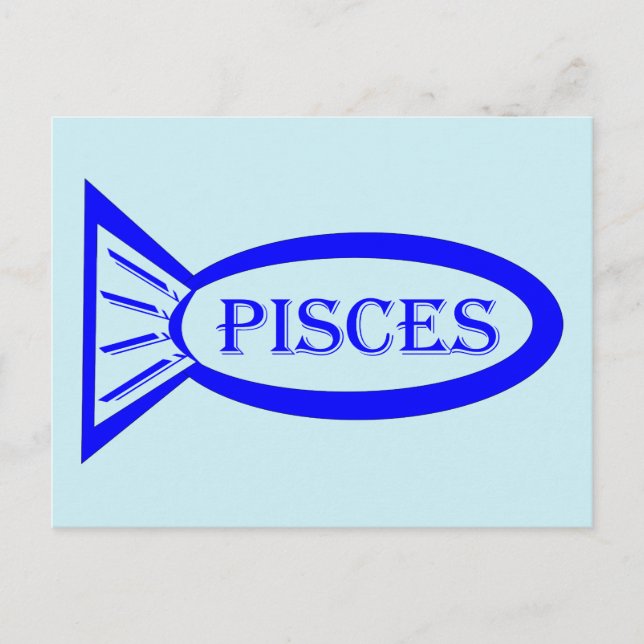 Carte postale Poisson SIGNE PISTES (Devant)