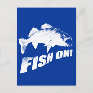 Carte Postale Poisson sur le doré jaune