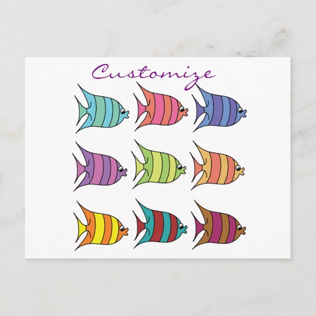 Carte Postale Poisson tropical multicolore Thunder_Cove (Devant)