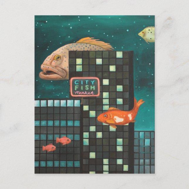 Carte Postale Poisson urbain (Devant)