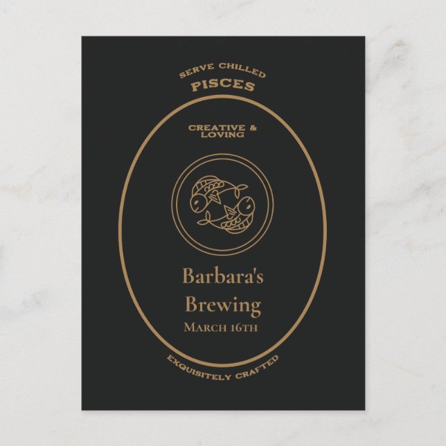 Carte Postale Poissons Apothicaire Personnalisée Créative Aimant (Devant)