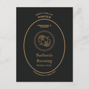 Carte Postale Poissons Apothicaire Personnelle Créative et Aiman