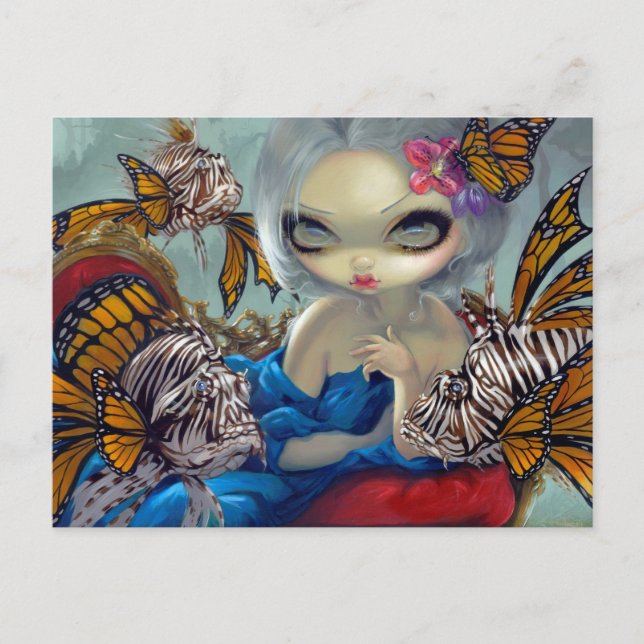 Carte postale "Poissons Volants : Le Poisson-Lion" (Devant)