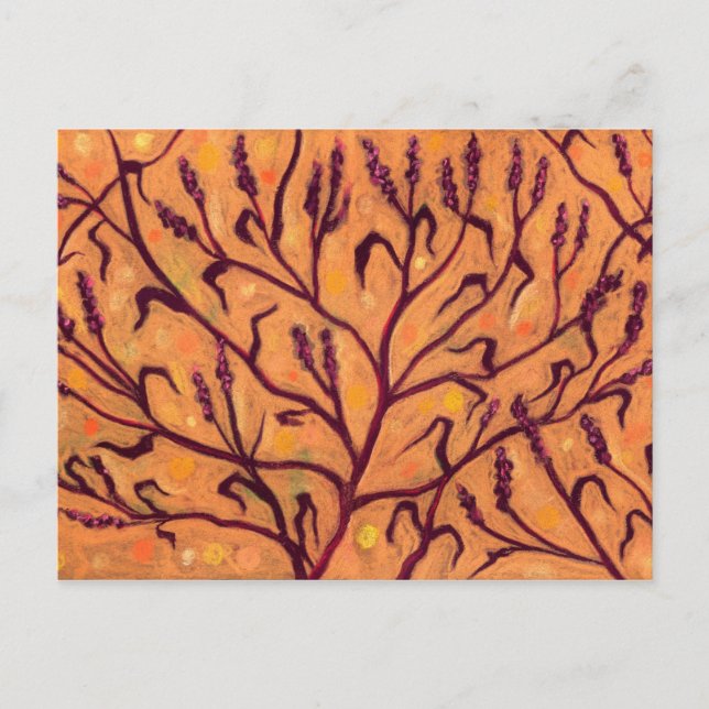 Carte Postale Poivre à fleurs de sable Fleur sauvage Floral Art (Devant)