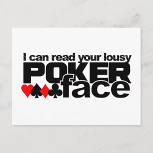 Carte postale Poker Face