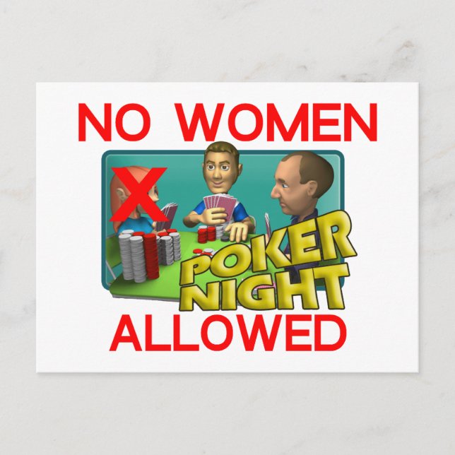 Carte Postale Poker No Women (Devant)