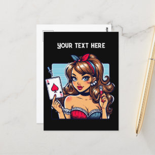 Carte Postale Poker vintage cool