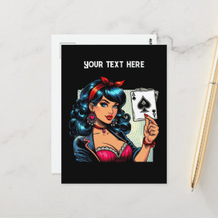 Carte Postale Poker vintage cool