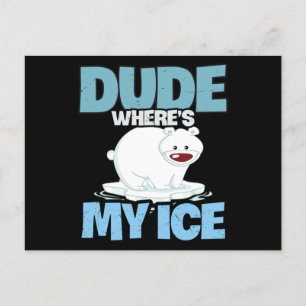 Carte Postale Polar Bear Global Warming Climate Change