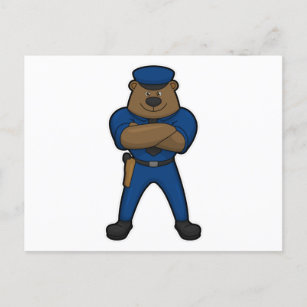 Carte Postale Police de Bear Cop