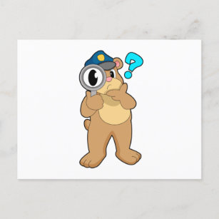 Carte Postale Police de l'ours Verre de nivellement