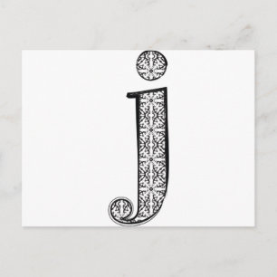 Carte Postale Police de mode, Lettre j