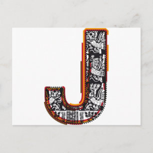 Carte Postale Police d'Inca, Lettre J