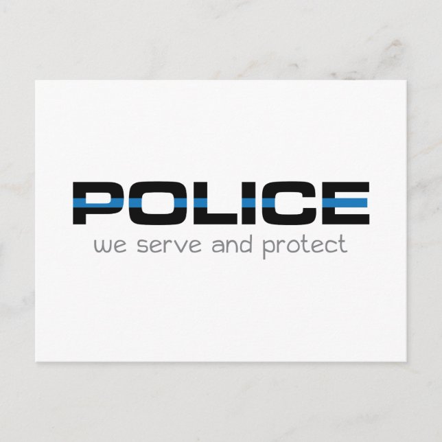 Carte Postale Police Que Nous Servons Et Protégeons (Devant)