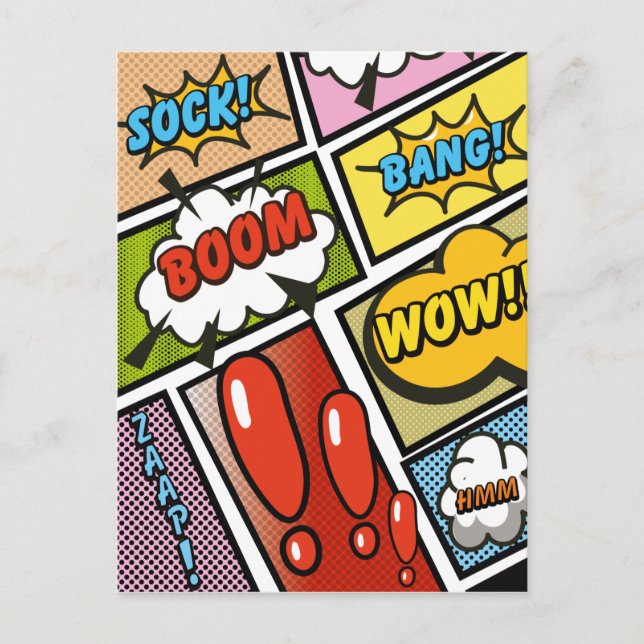 Carte Postale Polices de bande dessinée ! (Devant)