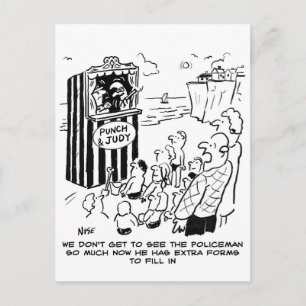 Carte Postale Policier Blague de Punch et Judy