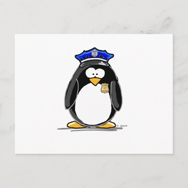 Carte Postale Policier Penguin (Devant)