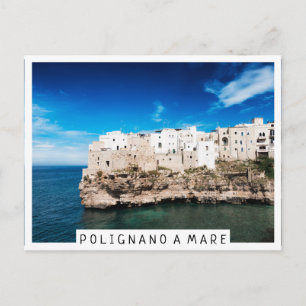 Carte Postale Polignano a Mare maisons sur une falaise dans les