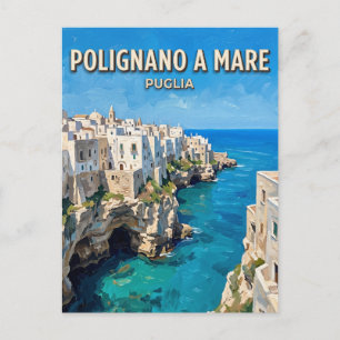 Carte Postale Polignano a Mare Panorama Adriatique Italie