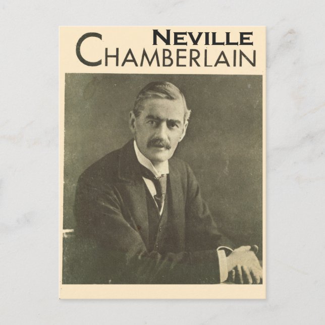 Carte Postale Politiciens vintages, Neville Chamberlain (Devant)