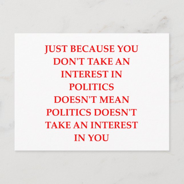 CARTE POSTALE POLITIQUE (Devant)
