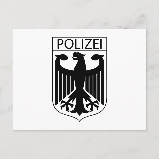 Carte Postale POLIZEI - Cadeaux Symboles de police allemands (Devant)