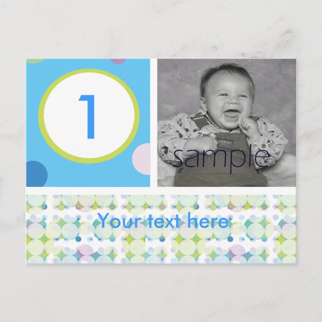 Carte Postale Polka Dot Anniversaire (Devant)