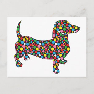Carte Postale Polka Dot Dachshund