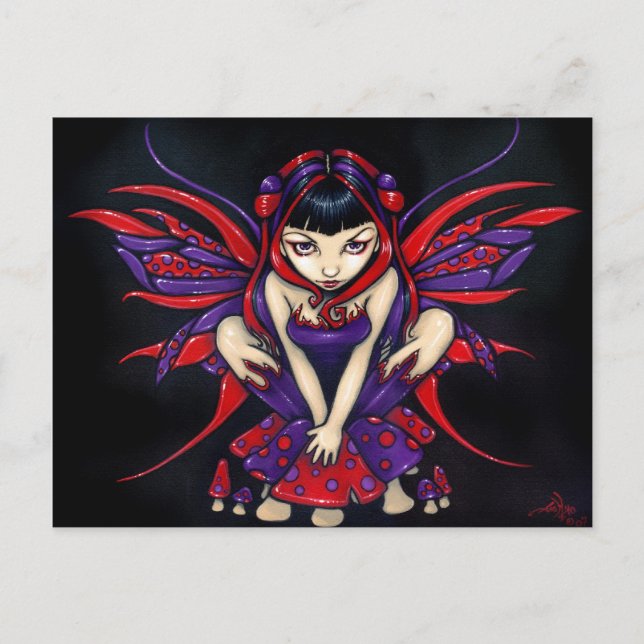 Carte postale "Polka Dot Musroom Fairy" (Devant)