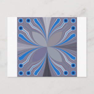 Carte Postale Polka gris cendré bleu Pointe Texture Art Imprimer