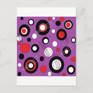Carte Postale Polka violet