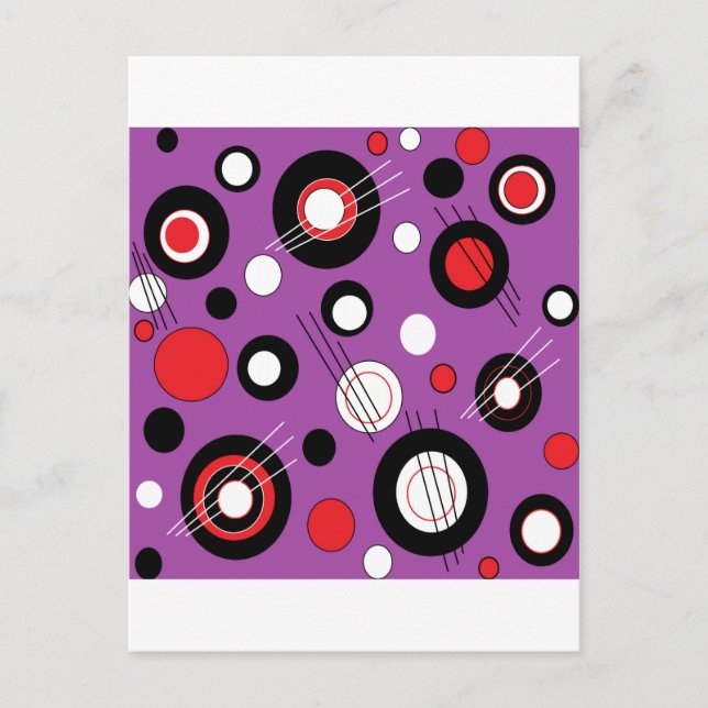 Carte Postale Polka violet (Devant)