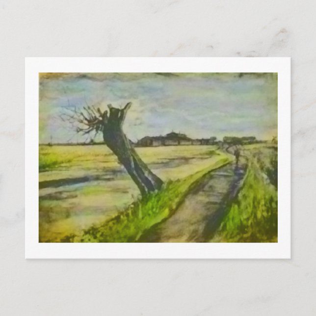 Carte Postale Pollard Willow Van Gogh Peinture fine art (Devant)
