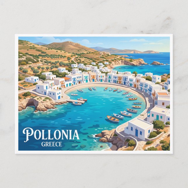Carte Postale Pollonia Grèce (Devant)