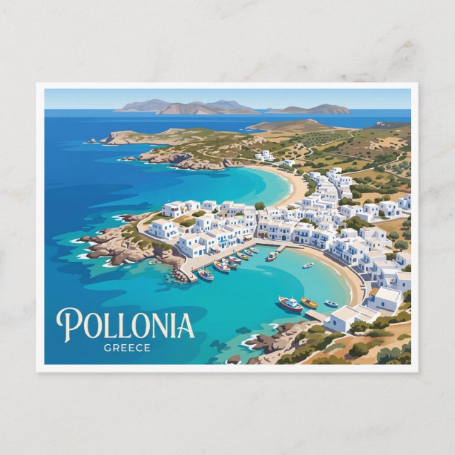 Carte Postale Pollonia Grèce (Devant)
