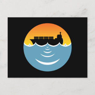 Carte Postale pollution par les océans