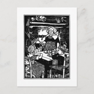 Carte Postale Polly Mettre la bouilloire sur le rime de la crèch