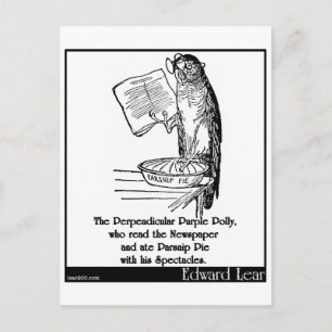 Carte Postale Polly pourpre perpendiculaire