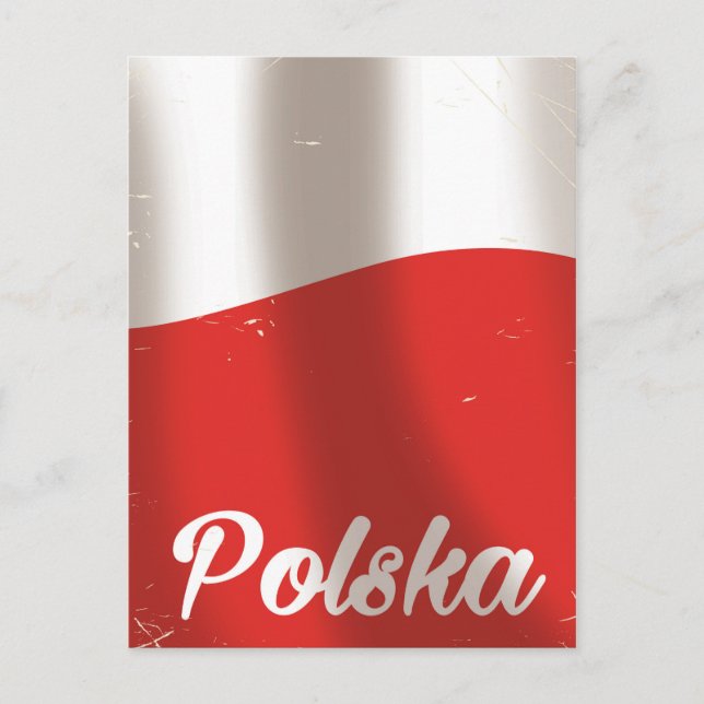 Carte Postale Pologne, affiche de voyage vintage Pologne (Devant)