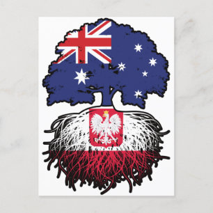 Carte Postale Pologne Australie Australie Australie drapeau des