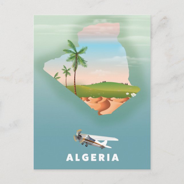 Carte Postale Pologne Illustration de l'affiche de voyage. (Devant)