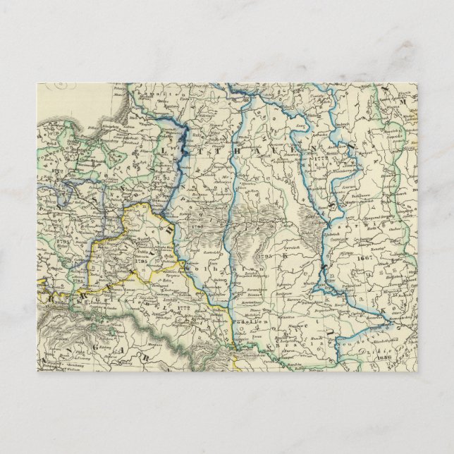 Carte Postale Pologne jusqu'à sa chute en 1795 (Devant)