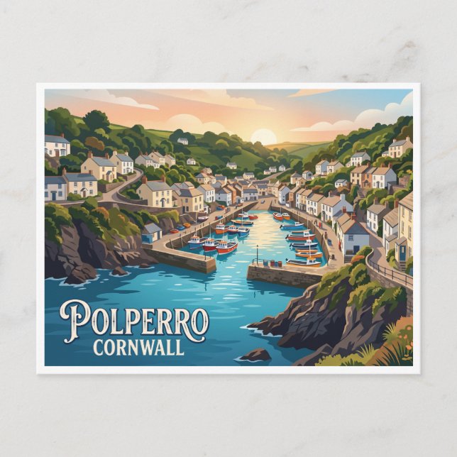 Carte Postale Polperro Angleterre (Devant)