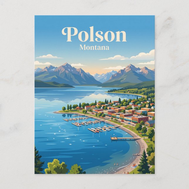 Carte Postale Polson, Montana (Devant)