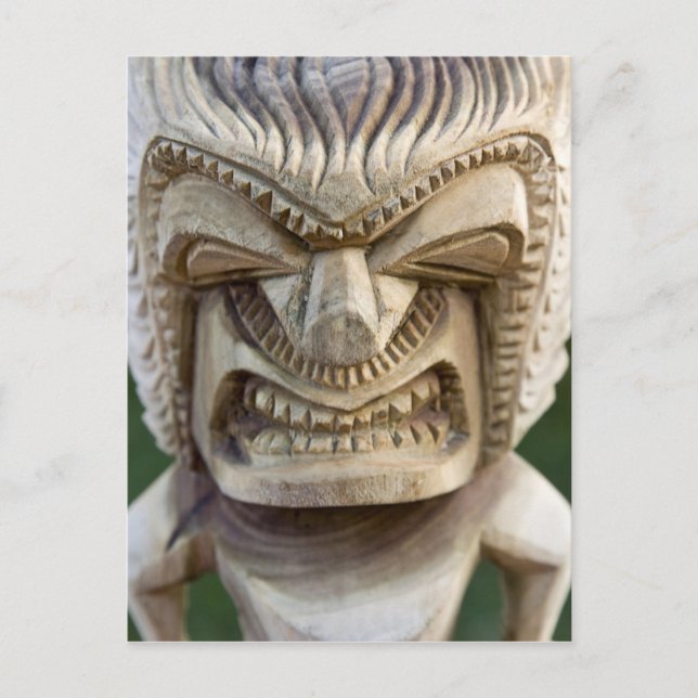 Carte Postale Polynésie, Royaume des Tonga. Gros plan de tiki (Devant)