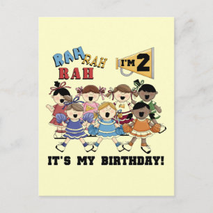 Carte Postale Pom-pom girl 2e Anniversaire Tshirts et cadeaux