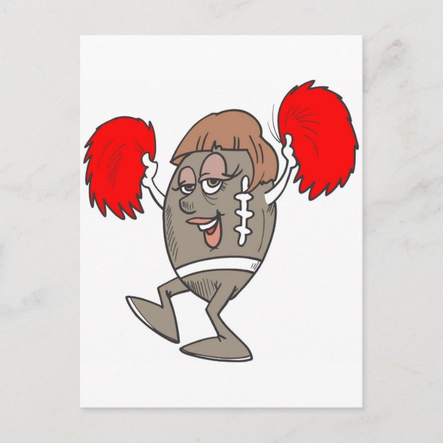 Carte Postale pom-pom girl de football (Devant)